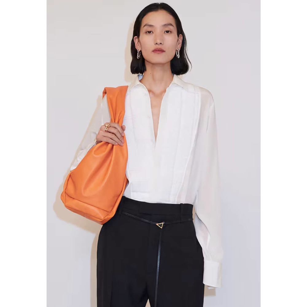 NWOT Bottega Veneta Silk Crop Blouse Quilted